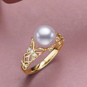 New product simulation natural freshwater pearl beads butterfly