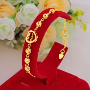 Gold Water Drop Love Caring Bead Bracelet