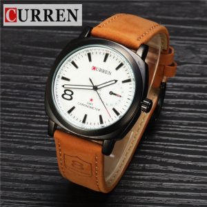 Men's Neutraiy Leather Belt Analog Wrist Watch