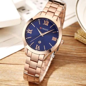Curren 9007 Women – Rose Gold Blue