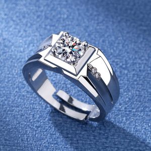 Diamond Cut Imitation Classic Simple Men’s Ring