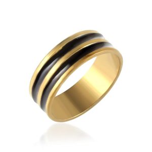 Stylish Edge Flat Band  Stainless Steel Finger Ring