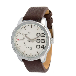 Curren 8125-Silver,white Watch For Men